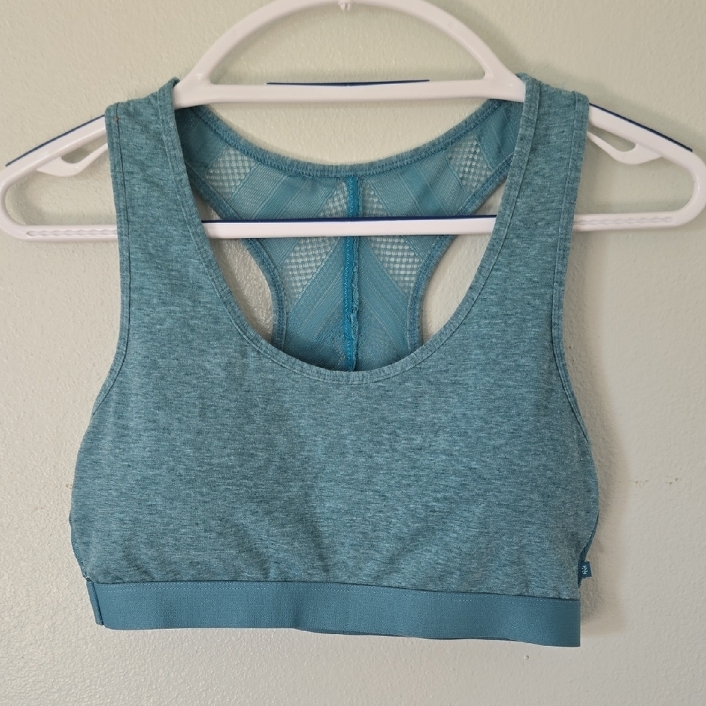 Izod | Heathered Teal Lace Back Bralette Size XL